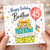 45th Birthday Card for Brother, Happy Birthday Brother Card With Gifts and Balloon