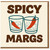 Spicy Margs Funny Birthday Card - Two Cocktail Glasses with Chillies and Ice - For Margarita Lovers, Party Friends, Him or Her