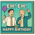 Funny Happy Birthday Card for Him - Two Mates with Pint and Balloon, 'EH! EH!' Cartoon - Men's Birthday Card, Pub Banter Theme