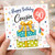 90th Birthday Cousin Card, Happy Birthday With Love Gift Box Balloon Design