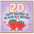 20th Birthday Card for Brother, Berry Best Brother Birthday Card