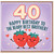 40th Birthday Card for Brother, Happy Birthday to the Berry Best Brother Card
