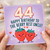 44th Birthday Card for Uncle, Happy Birthday to the Berry Best Uncle Strawberry Design