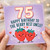 75th Birthday Card for Uncle, Happy Birthday to the Berry Best Uncle Strawberry Design
