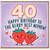 40th Birthday Card for Nephew, Berry Best Nephew Birthday Card