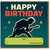 Happy Birthday Card - Punk Rock Guitarist Silhouette with Retro Stars - Fun Music Lover Card for Him, Her or Friend