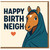 Funny Horse Pun Birthday Card - 'Happy Birth Neigh' - Cute Cartoon Pony with Heart - For Horse Lovers, Friends, Family & Colleagues
