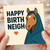 Funny Horse Pun Birthday Card - 'Happy Birth Neigh' - Cute Cartoon Pony with Heart - For Horse Lovers, Friends, Family & Colleagues