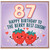 87th Birthday Card for Cousin, Happy Birthday to the Berry Best Cousin