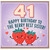 41st Birthday Card for Sister, Happy Birthday to the Berry Best Sister