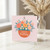 Happy Birthday Card - Floral Hanging Basket Bouquet, Pastel Flowers with Leaves, Elegant Illustration