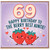69th Birthday Card for Auntie, Happy Birthday to the Berry Best Auntie Strawberry Card