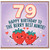 79th Birthday Card for Auntie, Happy Birthday to the Berry Best Auntie Strawberry Card