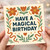 Have a Magical Birthday Card - Whimsical Floral, Stars and Heart Illustration, Cheerful Nature Motif for Friends, Family, Him or Her
