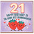 21st Birthday Card for Granddaughter, Berry Best Granddaughter Birthday Card