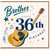 Brother 36th Birthday Card with Guitars and Musical Notes