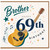 Brother 69th Birthday Card, Happy 69th Birthday Guitar Music Card