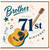 Brother 71st Birthday Card, Happy Birthday with Guitars and Musical Notes