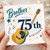 Brother 75th Birthday Card, Music Themed Happy 75th Birthday Card