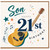 21st Birthday Card for Son, Guitar Music Design