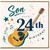 Son 24th Birthday Card, Musical Guitar Birthday Card for Son