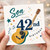42nd Birthday Card for Son, Guitar Music Design