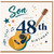 Son 48th Birthday Card, Guitar Music Design