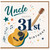 Uncle 31st Birthday Card, Music and Guitar Birthday Card