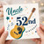 Uncle 52nd Birthday Card with Guitar Design