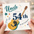 54th Birthday Card for Uncle, Happy 54th Birthday Music Guitar Card