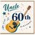 Uncle 60th Birthday Card, Music Themed Happy 60th Birthday Card