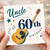 Uncle 60th Birthday Card, Music Themed Happy 60th Birthday Card