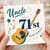 Uncle 71st Birthday Card, Musical Guitar Birthday Card