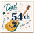 Dad 54th Birthday Card, Music and Guitar Design