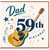 59th Birthday Card for Dad, Happy Birthday Guitar Music Design