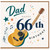 Dad 66th Birthday Card, Musical Guitar Birthday Card for Dad