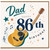 Dad 86th Birthday Card, Musical Guitars Birthday Card