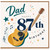 Dad 87th Birthday Card with Guitar Design