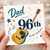Dad 96th Birthday Card, Happy 96th Birthday Card for Dad with Guitars and Music Notes