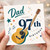 Dad 97th Birthday Card, Musical Guitar Birthday Card