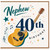 Nephew 40th Birthday Card, Happy 40th Birthday Guitar Music Design