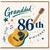 Granddad 86th Birthday Card, Happy Guitar Music Birthday Card