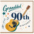 Granddad 90th Birthday Card, Musical Guitar Design Birthday Card