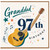 Granddad 97th Birthday Card, Musical Guitar Design Happy Birthday Card
