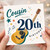 Cousin 20th Birthday Card, Happy 20th Birthday Music and Guitar Design