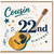 Cousin 22nd Birthday Card, Musical Guitar Design