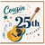Cousin 25th Birthday Card, Music and Guitar Design Birthday Card