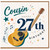 Cousin 27th Birthday Card, Musical Guitar Birthday Card