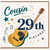 29th Birthday Card for Cousin, Guitar and Music Design