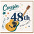 Cousin 48th Birthday Card, Musical Guitar Happy Birthday Card